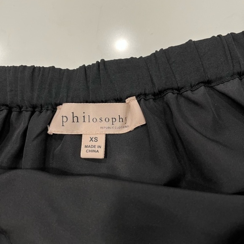 Philosophy, from Neiman Marcus women’s extra small black satin dress - Picture 4 of 8